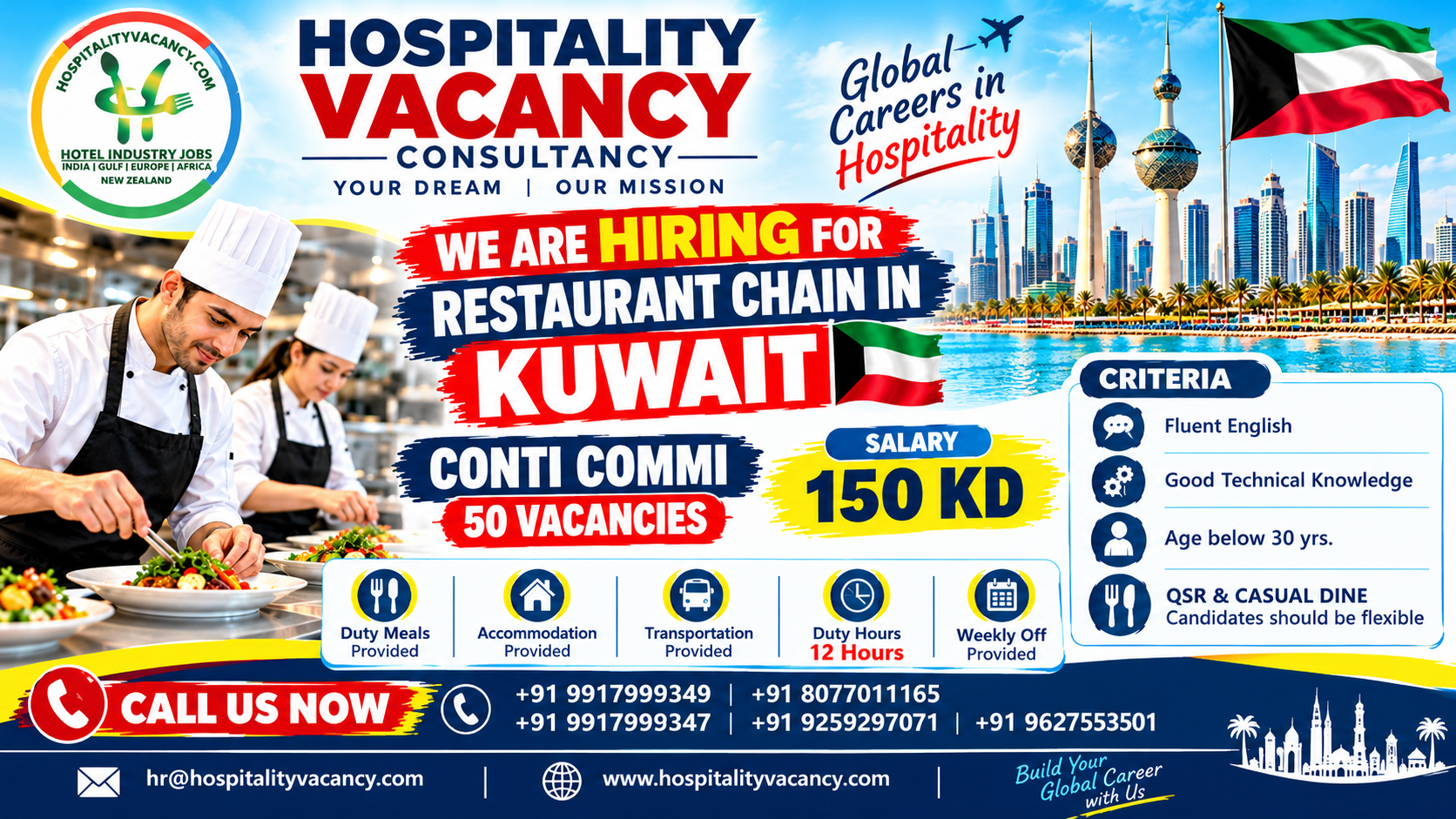 Recruitment poster for Kuwait - Multiple Positions in Kuwait