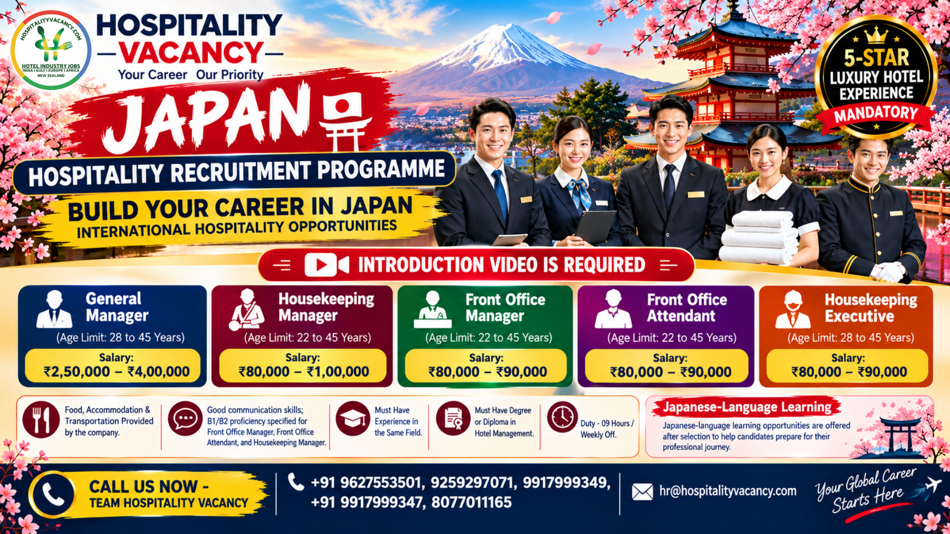 Japan - Multiple Positions