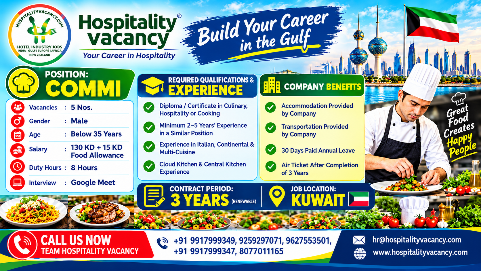 Recruitment poster for Kuwait - Commi in Kuwait